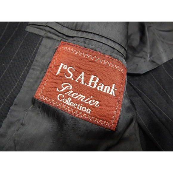 Jos. A Bank Blazer Men's Size 40R‎ Dark Blue Pinstripe Premium Collection Wool - Picture 4 of 9